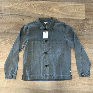 Knickerbocker NYC. Grey Herringbone Chore Shirt. Size Medium.